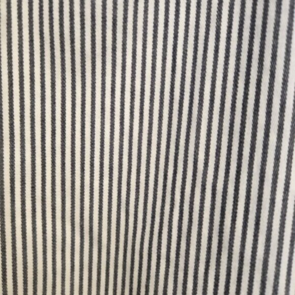 GAP Girlfriend Utility Khaki Pants Railroad Striped Blue Seersucker Size 6 - Picture 7 of 7